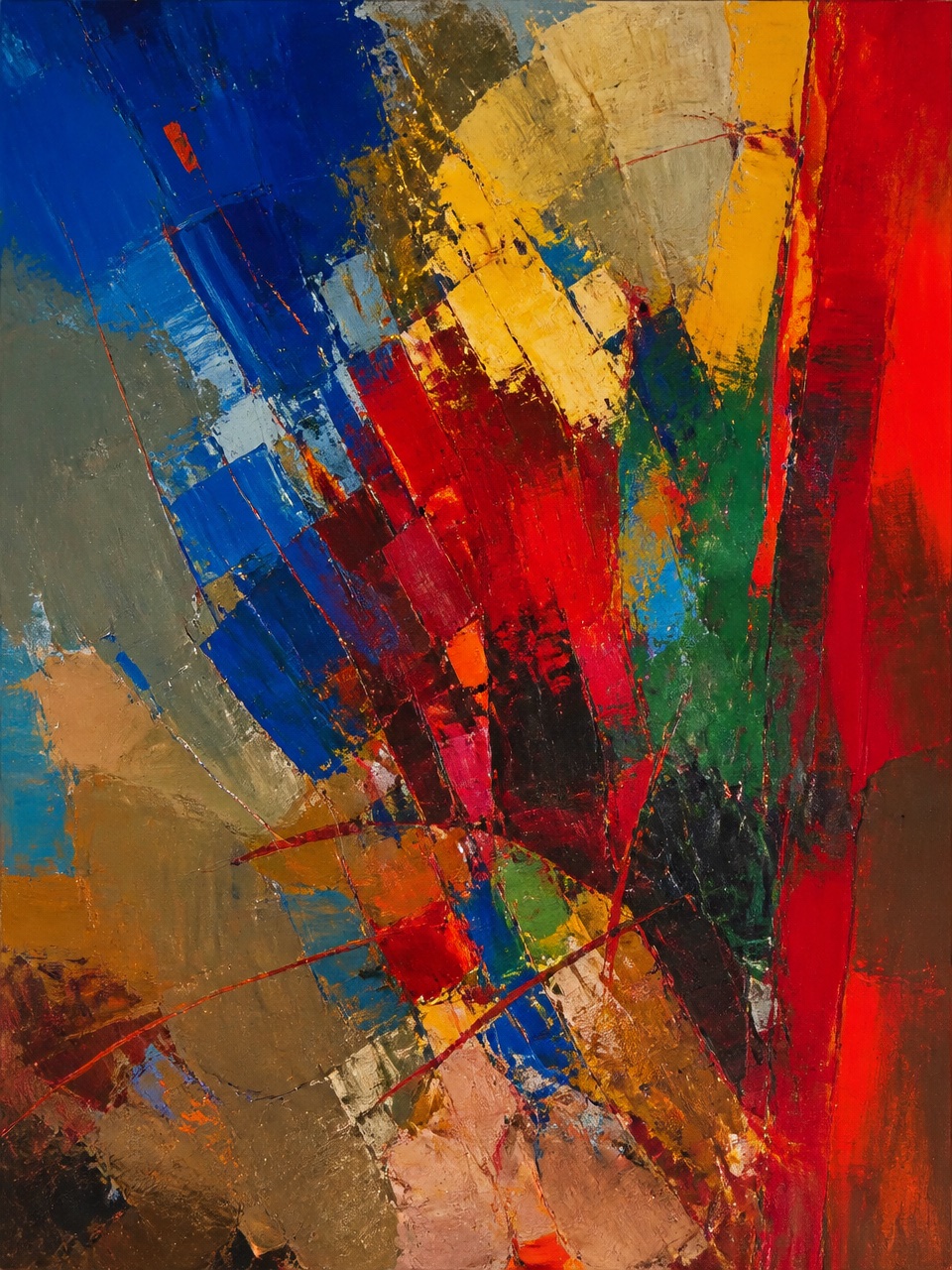 Abstract painting titled Ready Before Ready
